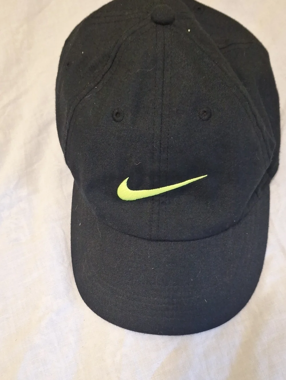 Nike Black Hat with Lime Swoosh